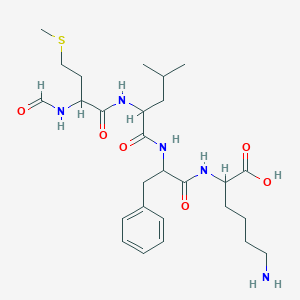 molecular formula C29H47N5O8S B009844 N-Formylmethionylleucylphenylalanyllysine CAS No. 104180-18-9