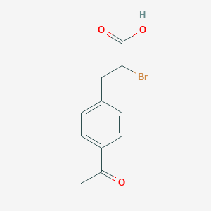 molecular formula C11H11BrO3 B098455 3-(4-Acetylphenyl)-2-bromopropanoic acid CAS No. 18910-19-5