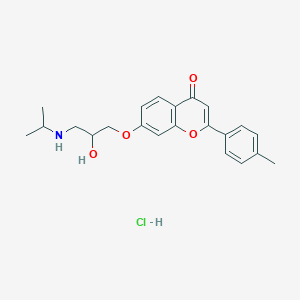 molecular formula C22H26ClNO4 B009846 4'-Methyl-7-(2-hydroxy-3-isopropylaminopropoxy)flavone hydrochloride CAS No. 106287-81-4