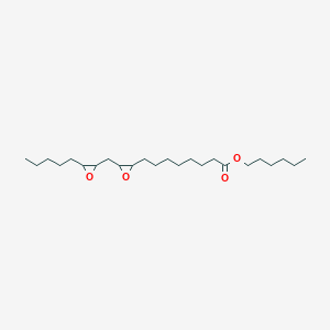 molecular formula C24H44O4 B098483 Hexyl 3-((3-pentyloxiranyl)methyl)oxiran-2-octanoate CAS No. 19434-79-8