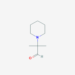 molecular formula C9H17NO B098512 2-甲基-2-(哌啶-1-基)丙醛 CAS No. 16042-93-6