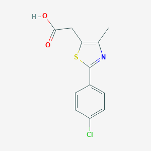 molecular formula C12H10ClNO2S B098530 2-(p-Chlorophenyl)-4-methyl-5-thiazoleacetic acid CAS No. 17969-41-4