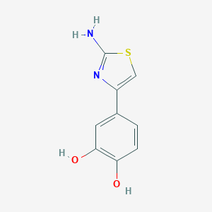 molecular formula C9H8N2O2S B098654 4-(2-Amino-1,3-thiazol-4-yl)benzol-1,2-diol CAS No. 15386-52-4