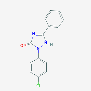 molecular formula C14H10ClN3O B098668 2-(4-Chlorophenyl)-1,2-dihydro-5-phenyl-3H-1,2,4-triazol-3-one CAS No. 19081-66-4
