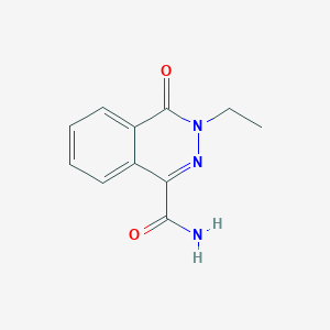 molecular formula C11H11N3O2 B098735 3-Ethyl-4-oxo-3,4-dihydrophthalazine-1-carboxamide CAS No. 16015-57-9