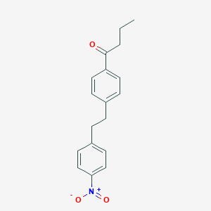 molecular formula C18H19NO3 B098744 1-(4-Butyrylphenyl)-2-(4-nitrophenyl)ethane CAS No. 17302-70-4