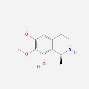 molecular formula C12H17NO3 B098746 (1S)-6,7-二甲氧基-1-甲基-1,2,3,4-四氢异喹啉-8-醇 CAS No. 17627-77-9