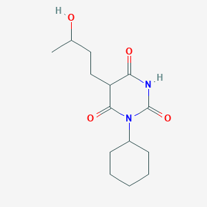 molecular formula C14H22N2O4 B098753 1-Cyclohexyl-5-(3-hydroxybutyl)barbituric acid CAS No. 17148-44-6