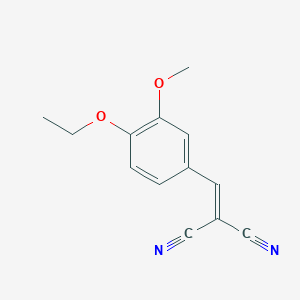 molecular formula C13H12N2O2 B098763 丙二腈，(4-乙氧基-3-甲氧基亚苄基)- CAS No. 17229-42-4