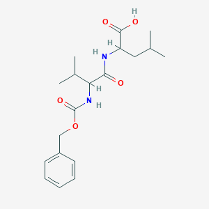 molecular formula C19H28N2O5 B098768 4-甲基-2-[[3-甲基-2-(苯甲氧羰基氨基)丁酰]氨基]戊酸 CAS No. 17708-79-1