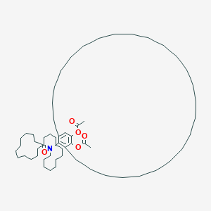 molecular formula C60H105NO5 B098796 [28-Acetyloxy-31-(14-oxo-azacyclohexacos-1-yl)-29-bicyclo[25.3.1]hentriaconta-1(30),27(31),28-trienyl] acetate CAS No. 15462-29-0