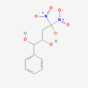 molecular formula C10H11BrN2O6 B098860 1,2-Butanediol, 4-bromo-4,4-dinitro-1-phenyl- CAS No. 19447-66-6