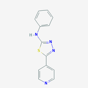 molecular formula C13H10N4S B098863 1,3,4-Thiadiazol-2-amine, N-phenyl-5-(4-pyridinyl)- CAS No. 33424-10-1