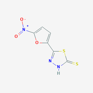 molecular formula C6H3N3O3S2 B098937 5-(5-硝基-2-呋喃基)-1,3,4-噻二唑-2-硫醇 CAS No. 16865-27-3