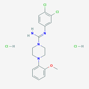 B009894 N'-(3,4-Dichlorophenyl)-4-(2-methoxyphenyl)-1-piperazinecarboximidamide dihydrochloride CAS No. 107707-55-1