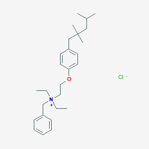molecular formula C27H42ClNO B099018 N-Benzyl-N,N-diethyl-2-(4-(2,2,4-trimethylpentyl)phenoxy)ethanaminium chloride CAS No. 15687-40-8