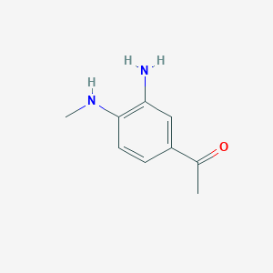 molecular formula C9H12N2O B099019 1-(3-Amino-4-(methylamino)phenyl)ethanone CAS No. 18076-19-2