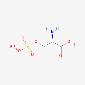 molecular formula C3H6KNO6S B099023 L-Serine O-sulfate potassium salt CAS No. 17436-02-1