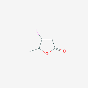 molecular formula C5H7IO2 B099063 Dihydro-4-iodo-5-methylfuran-2(3H)-one CAS No. 18152-73-3