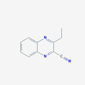 molecular formula C11H9N3 B099074 3-Ethylquinoxaline-2-carbonitrile CAS No. 17357-89-0