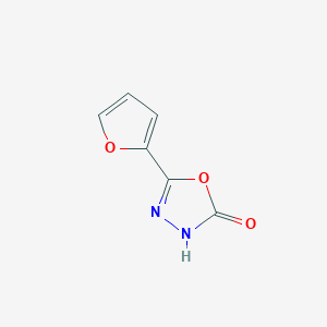 molecular formula C6H4N2O3 B009908 5-(呋喃-2-基)-1,3,4-恶二唑-2(3H)-酮 CAS No. 103418-56-0