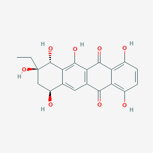 molecular formula C20H18O8 B099082 (7S,9R,10R)-9-ethyl-1,4,7,9,10,11-hexahydroxy-8,10-dihydro-7H-tetracene-5,12-dione CAS No. 18118-77-9
