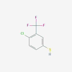 molecular formula C7H4ClF3S B099094 4-Chloro-3-trifluoromethyl-benzenethiol CAS No. 18800-22-1