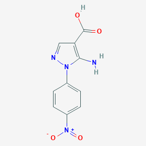 molecular formula C10H8N4O4 B099095 5-amino-1-(4-nitrophenyl)-1H-pyrazole-4-carboxylic acid CAS No. 16459-38-4
