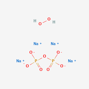 molecular formula H2Na4O9P2 B099104 Tetrasodium;hydrogen peroxide;phosphonato phosphate CAS No. 15362-88-6