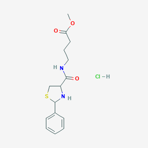 B009911 4-(((2-Phenyl-4-thiazolidinyl)carbonyl)amino)butanoic acid methyl ester monohydrochloride CAS No. 106086-23-1