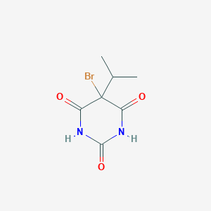 molecular formula C7H9BrN2O3 B099118 5-Bromo-5-propan-2-yl-1,3-diazinane-2,4,6-trione CAS No. 16952-71-9