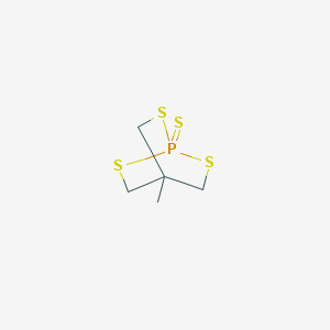 molecular formula C5H9PS4 B099123 1,3-Propanedithiol, 2-(mercaptomethyl)-2-methyl-, cyclic phosphorotetrathioate (1:1) CAS No. 18818-33-2