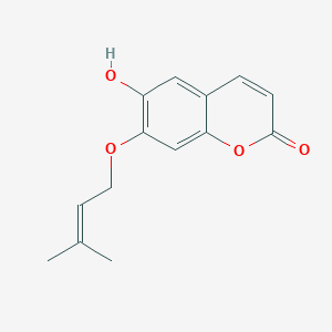 molecular formula C14H14O4 B099150 异戊烯素 CAS No. 15870-91-4