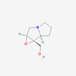 molecular formula C8H13NO2 B099170 (1S,2beta,7aalpha)-1,2-Epoxyhexahydro-1H-pyrrolizine-1-methanol CAS No. 15211-03-7