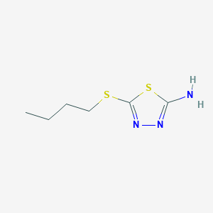 molecular formula C6H11N3S2 B099186 1,3,4-噻二唑-2-胺, 5-(丁硫基)- CAS No. 33313-06-3