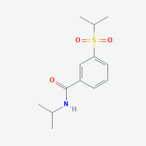 molecular formula C13H19NO3S B099191 Benzamide, N-isopropyl-m-(isopropylsulfonyl)- CAS No. 18453-16-2