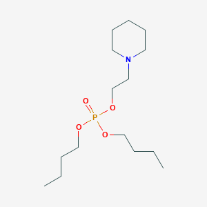 molecular formula C15H32NO4P B099252 Phosphoric acid, dibutyl 2-piperidinoethyl ester CAS No. 17875-15-9