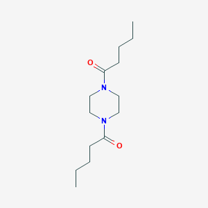 molecular formula C14H26N2O2 B099350 Piperazine, 1,4-divaleryl- CAS No. 18903-08-7