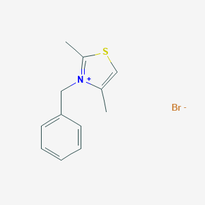 molecular formula C12H14BrNS B099373 Thiazolium, 2,4-dimethyl-3-(phenylmethyl)-, bromide CAS No. 17091-45-1