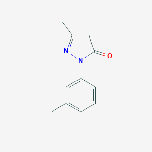 molecular formula C12H14N2O B099381 1-(3,4-二甲基苯基)-3-甲基-1H-吡唑-5(4H)-酮 CAS No. 18048-64-1