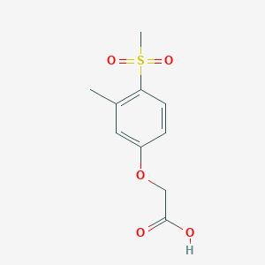 molecular formula C10H12O5S B099417 Acetic acid, ((4-(methylsulfonyl)-m-tolyl)oxy)- CAS No. 15267-77-3