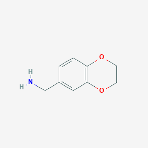 B099475 (2,3-Dihydrobenzo[b][1,4]dioxin-6-yl)methanamine CAS No. 17413-10-4