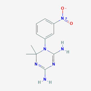 B099569 6,6-Dimethyl-1-(3-nitrophenyl)-1,3,5-triazine-2,4-diamine CAS No. 17711-74-9