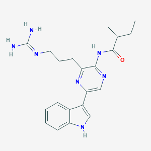 B099584 Butyramide, N-(3-(3-guanidinopropyl)-5-indol-3-ylpyrazinyl)-2-methyl- CAS No. 17297-78-8
