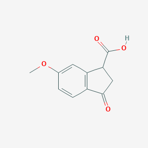 B099612 6-Methoxy-3-oxo-2,3-dihydro-1H-indene-1-carboxylic acid CAS No. 17825-44-4