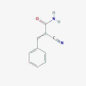 molecular formula C10H8N2O B099647 2-氰基-3-苯基丙-2-烯酰胺 CAS No. 15795-18-3