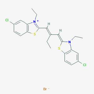 molecular formula C23H23BrCl2N2S2 B099845 Benzothiazolium, 5-chloro-2-(2-((5-chloro-3-ethyl-2(3H)-benzothiazolylidene)methyl)-1-butenyl)-3-ethyl-, bromide CAS No. 18426-56-7