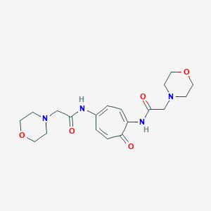B099864 4-Morpholineacetamide, N,N'-(7-oxo-1,3,5-cycloheptatrien-1,4-ylene)bis- CAS No. 18188-79-9