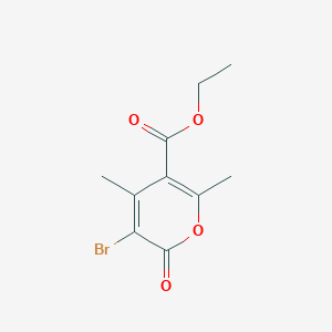 molecular formula C10H11BrO4 B099887 3-溴-5-羧乙氧基-4,6-二甲基-2-吡喃酮 CAS No. 18152-79-9