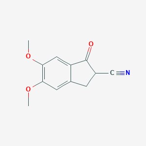 molecular formula C12H11NO3 B009990 2-Cyano-5,6-dimethoxy-indan-1-one CAS No. 106648-24-2